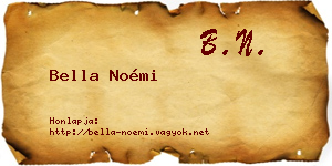 Bella Noémi névjegykártya